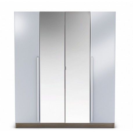 Armoire Penderie-rangement moderne 4 portes