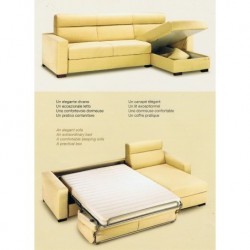 Canape d'angle avec lit